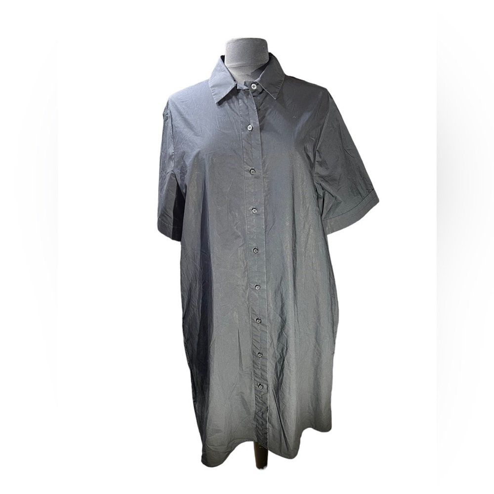 COS Navy Shirt Dress with Align Pockets